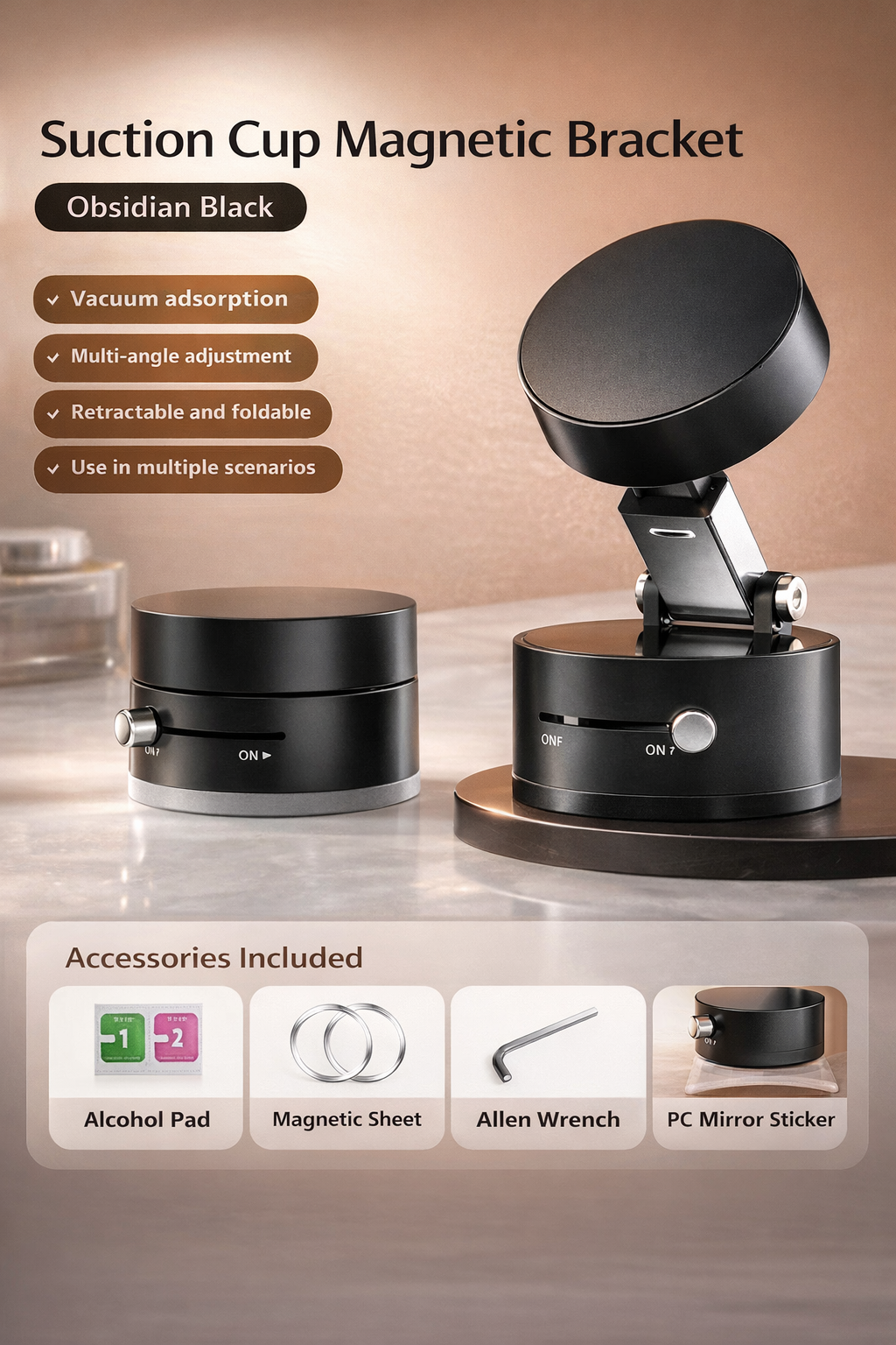 Magnetic Foldable Phone Mount